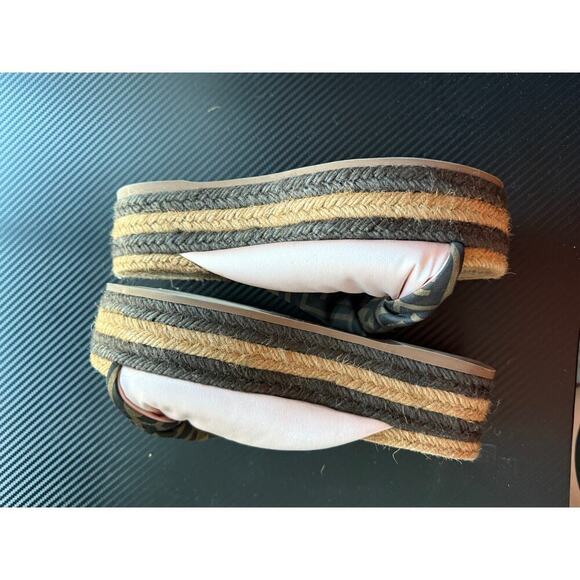 Fendi Zucca FF LOgo Satin Espadrilles - Picture 5 of 5
